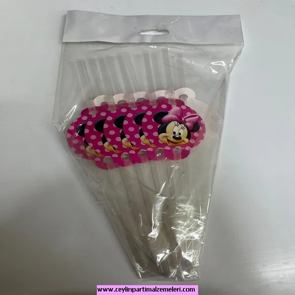 Minnie Mause Temalı Pipet